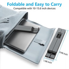 Adjustable Laptop Stand, Portable Laptop Riser for Desk, Abs+ Silicone, Foldable