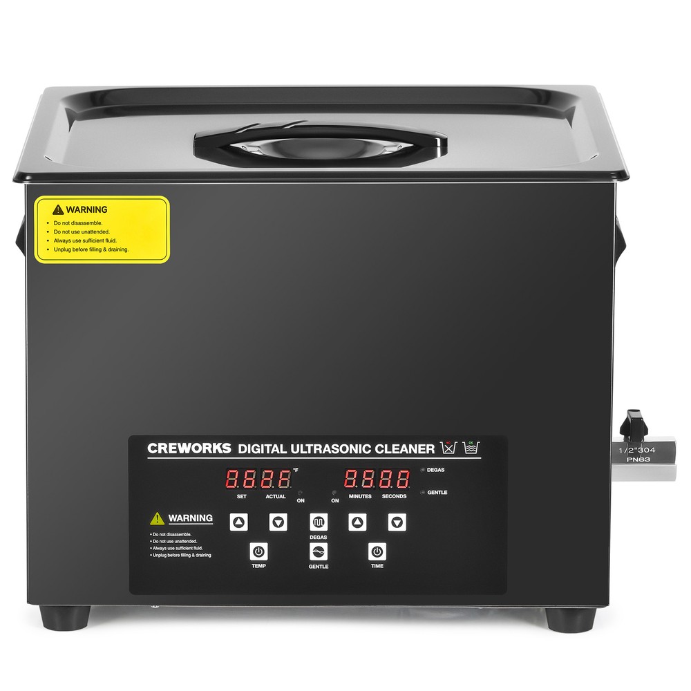 CREWORKS 15L Digital Ultrasonic Cleaner w Stainless Steel Basket 600W Heater