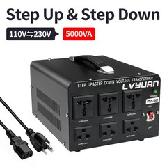 5000W Voltage Transformer Converter Step Up Down 110V 220V-240V Heavy Duty Power