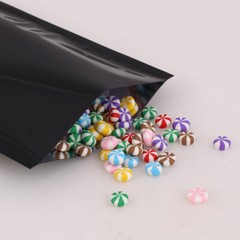 Flat Glossy Black Foil Open Top Mylar Bags Sample Pouches Variety Quantity Sizes
