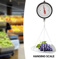 10kg/22lbs Double-sided Supermarkets Dial Hanging Scale Circular Hanging Scale
