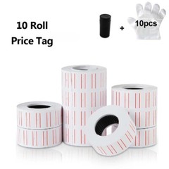 10-100Roll White Price Tag Sticker MX 5500 Gun Adhesive Labels 1 Refill ink US