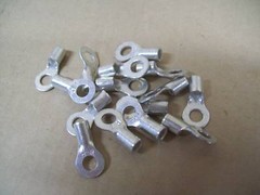 Lot of 25 Ring Terminals 10611 8 AWG tinned copper crimp ring with 1/4″ Hole