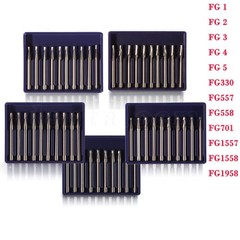 Dental Carbide Burs 330 245 701 702 557 2 3 4 5 Taper Fissure FG High Speed Bur