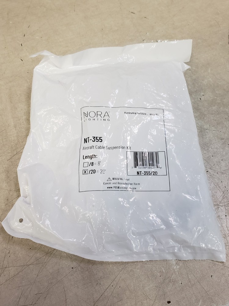 Nora Lighting NT-355/8 96″ Aircraft Cable Track Lighting Kit