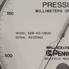 Vintage Pennwalt 62B-4D-0800 Pressure Gauge 0-800 mmHg Millimeters Of Mercury