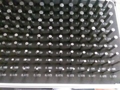 Pin Gage Set M1(-) 0.061-0.250″,190 pins,-0.0002″ minus in metal case-707A-MC