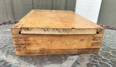 Vtg Hand Made Letterpress Lidded Box for Small Letters Numbers Metal Dividers