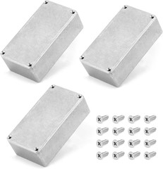 Aluminium Stomp Box Enclosures, 3 Pcs, DIY Guitar Pedal Cases, Unfinished