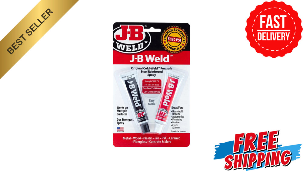 J-B Weld 8265S Original Cold-Weld Steel Reinforced Epoxy – 2 oz.