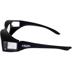 2 Pairs Global Vision Escort Fitover Safety Sunglasses Black & Red w/Clear Lens