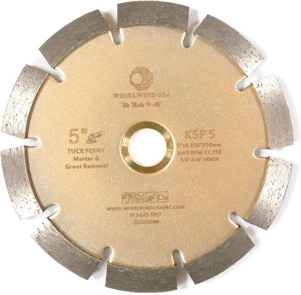 5” x .250” Tuck Point Diamond Saw Blade for Mortar Joints Removal