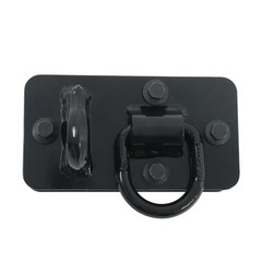 2 Pack Tractor Bucket Hooks with Tie down Ring, Grade 70 Forged Steel Black