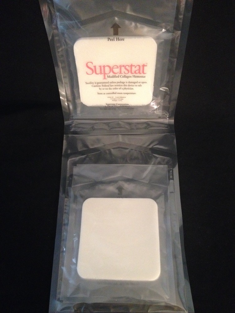 5 NEW SUPERSTAT 9500-30 Modified Collagen Hemostat 115mm X 115mm (4.5″x4.5″)