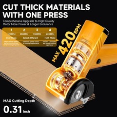 2026 Upgrade 4.2V Cordless Scissors, Cardboard Cutter with Display, 4-Speed S…