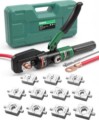 Hydraulic Cable Crimping Tool, Battery Cable Terminal Crimper 12 AWG–4/0 AWG, US
