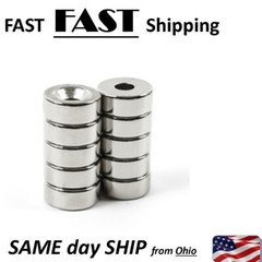 5x Small round screw mount magnets – small round magnets with hole – 5 pcs