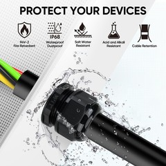 20 Pcs IP68 Waterproof Cable Gland Kit Nylon NPT Adjustable Cable Connectors …