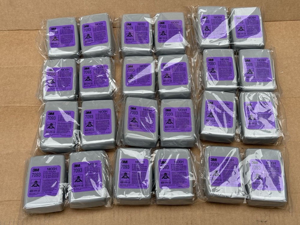 12 PAIRS – 3M 7093 P100 Particulate Filters Respirator Cartridges – EXP 06/2028