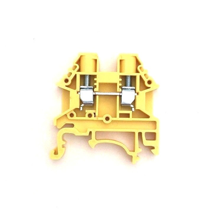 DIN Rail Terminal Blocks 10 Quantity DK4N-YW Yellow Dinkle 10 AWG Gauge 30A 600V