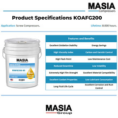 Sigma 8000 FG-460 FG Lubricant for Compressor Compatible with Kaeser – 5 gal