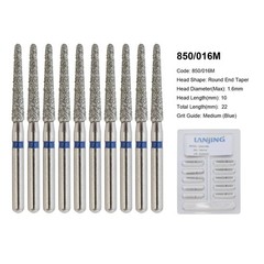 Dental Diamond Burs FG Crown Prep Round End Taper Football Black Red Green 856