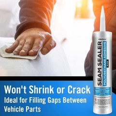 Black Polyurethane Seam Sealer Paintable Auto Body RV Roof Sealant 10.5OZ
