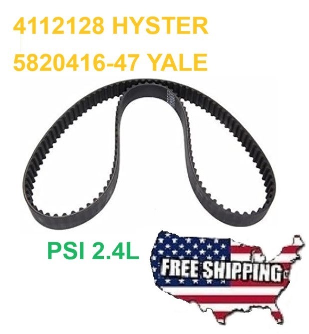 4112128 HYSTER PSI 2.4L FORKLIFT TIMING BELT 5820416-47 582041647 YALE CD008