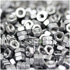 M4-0.7 / 4mm – Qty 10 – Metric Hex Nuts DIN 934 CL10 Plain Steel Coarse Thread