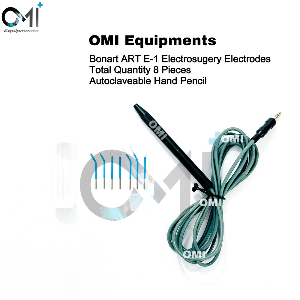 Bonart 7 x ART E-1 Electrosurgery Electrode wit Tips wire &Pencil Autoclaveable