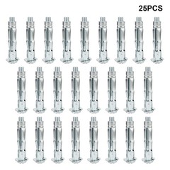M4x38mm Hollow Wall Anchors Molly Bolts Drywall Ceiling Fixings Plugs 25 PCS