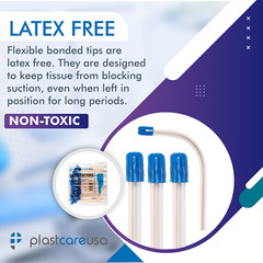 1000 (10 Bags) Saliva Ejectors Ejector CLEAR/BLUE Dental Suction Tips Disposable