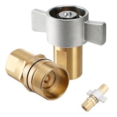1″ NPT Wet-Line Wing Nut Hydraulic Quick Disconnect Coupler / Coupling Set