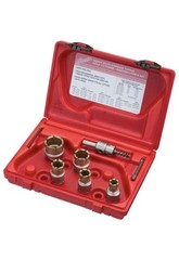 Milwaukee 49-22-8210 Carbide Tipped Plate Hole Cutters 7pc Contractors Kit New