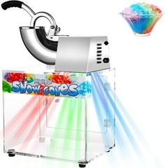 48L Electric Ice Crusher Machine Shaver Shaved Icee Snow Cone Maker 500 lbs New