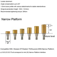 Titanium Overdenture Locator Abutment Dental abutment for All Implant System