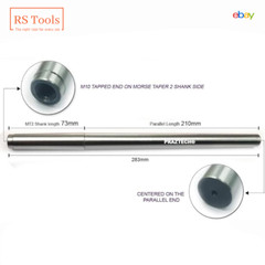 MT2 Lathe Alignment Test Bar 2MT Alloy Steel Over All Length 11 1/8″ Inch 283mm