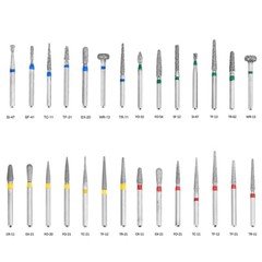 28Type Dental Diamond Burs FG Coarse/Medium/Fine/Extra Fine for High Speed 10Pcs