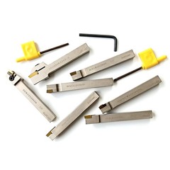 1/2″ Shank Nickel Plated Indexable Lathe Turning Tool Holder Set 7 Pieces US*
