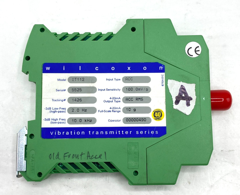 Wilcoxon IT112 Vibration Transmitter Series 20Hz 10g 10.0kHz Serial 5525