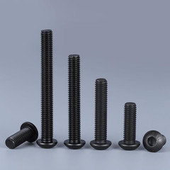 M6 x 10mm 100PCS Button Head Hex Socket Cap Screws Bolts, 10.9 Grade Alloy Steel