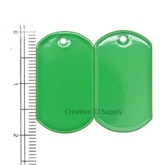 100 pcs Green Color Blank Military Spec Dog tag Stainless Steel Wholesale