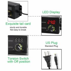 60W Adjustable Voltage 3 to 24V AC/DC Switch Power Supply Adapter 9 Plugs LED