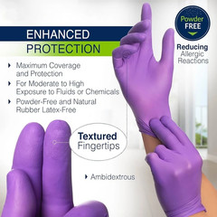20/50/100PCS Purple Nitrile Disposable Gloves 5Mil Thick Industrial Cleaning Glo