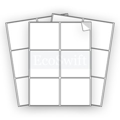 (120) 4 x 3 1/3 EcoSwift Laser/Ink Address Shipping Adhesive Labels 6 per sheet