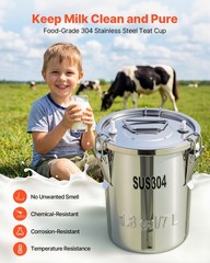 VEVOR Goat Milking Machine Goat Milker 1.8 Gal / 7 L Bucket for Cows and Goats