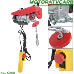 ALL-CARB 440lbs / 200kg Mini Electric Hoist 6.6 ft Wired Remote Control 110V