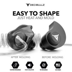 Custom Moldable Isolation Earpiece for Clear Tube, Radio, Surveillance, and Comm