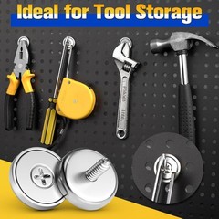 16Pack 40LBS Strong Magnets with Holes, Round Cup Magnets with Screws for Wall M