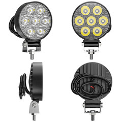 2Pcs 2.5” ROUND LED Work Lights High Beam LED Headlight Fit John Deere Tractor